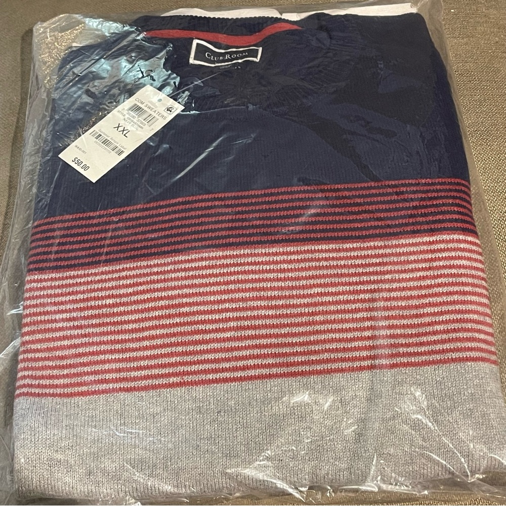 CLUB ROOM
Men's Striped Sweater, Created for Macy's Size XXL